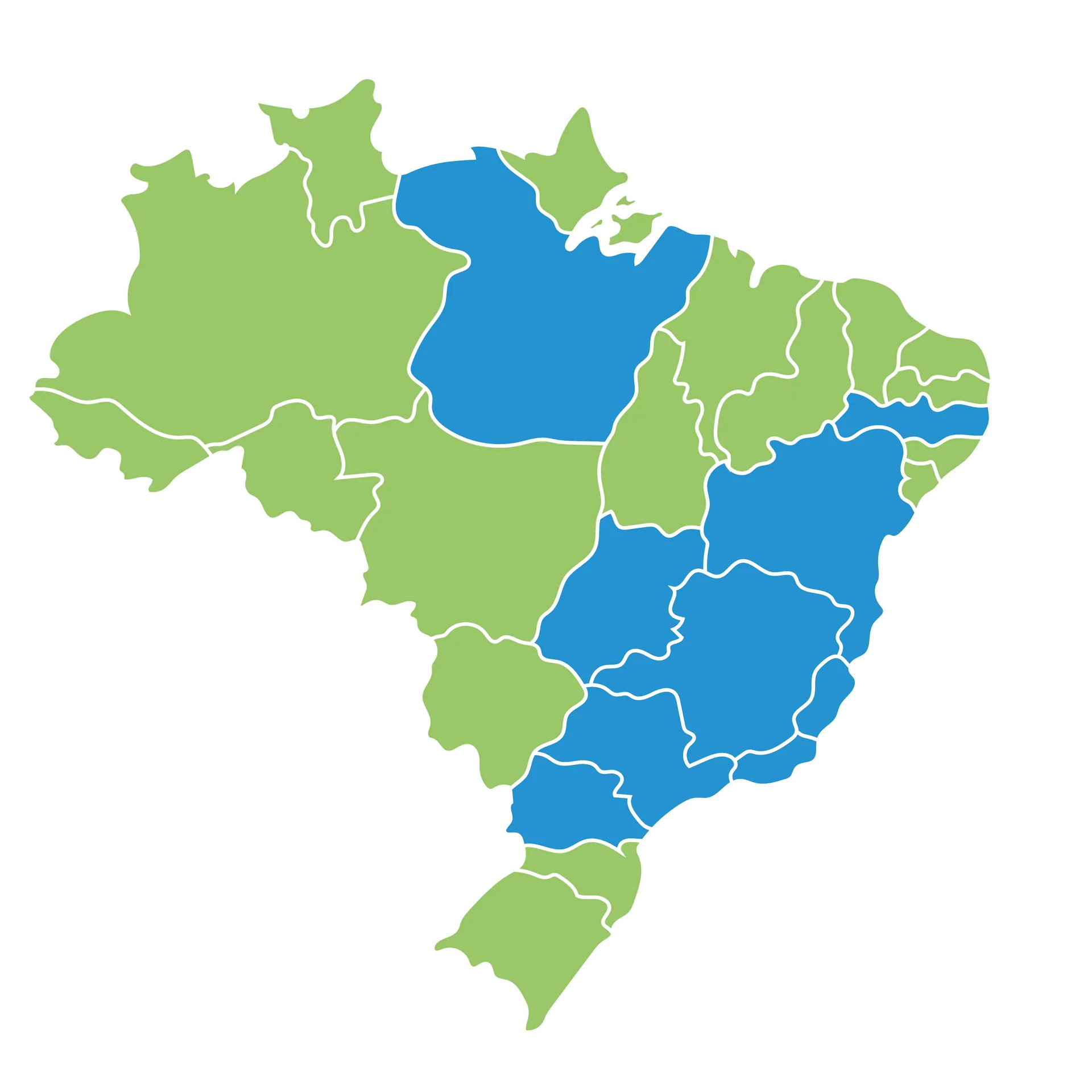 Mapa de unidades Vacivitta no Brasil