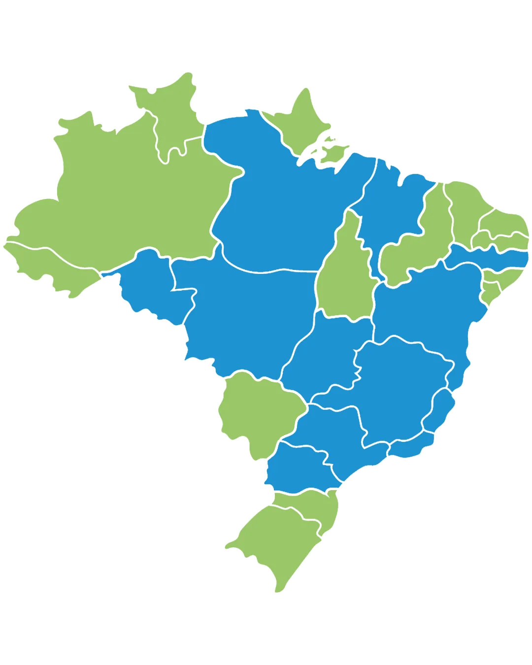 Mapa do Brasil com a presença da Vacivitta